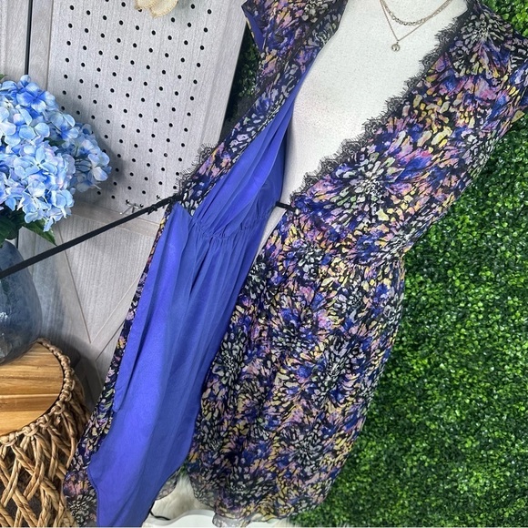 Catherine malandrino 100% silk asymmetrical true wrap dress nwt - Picture 5 of 7